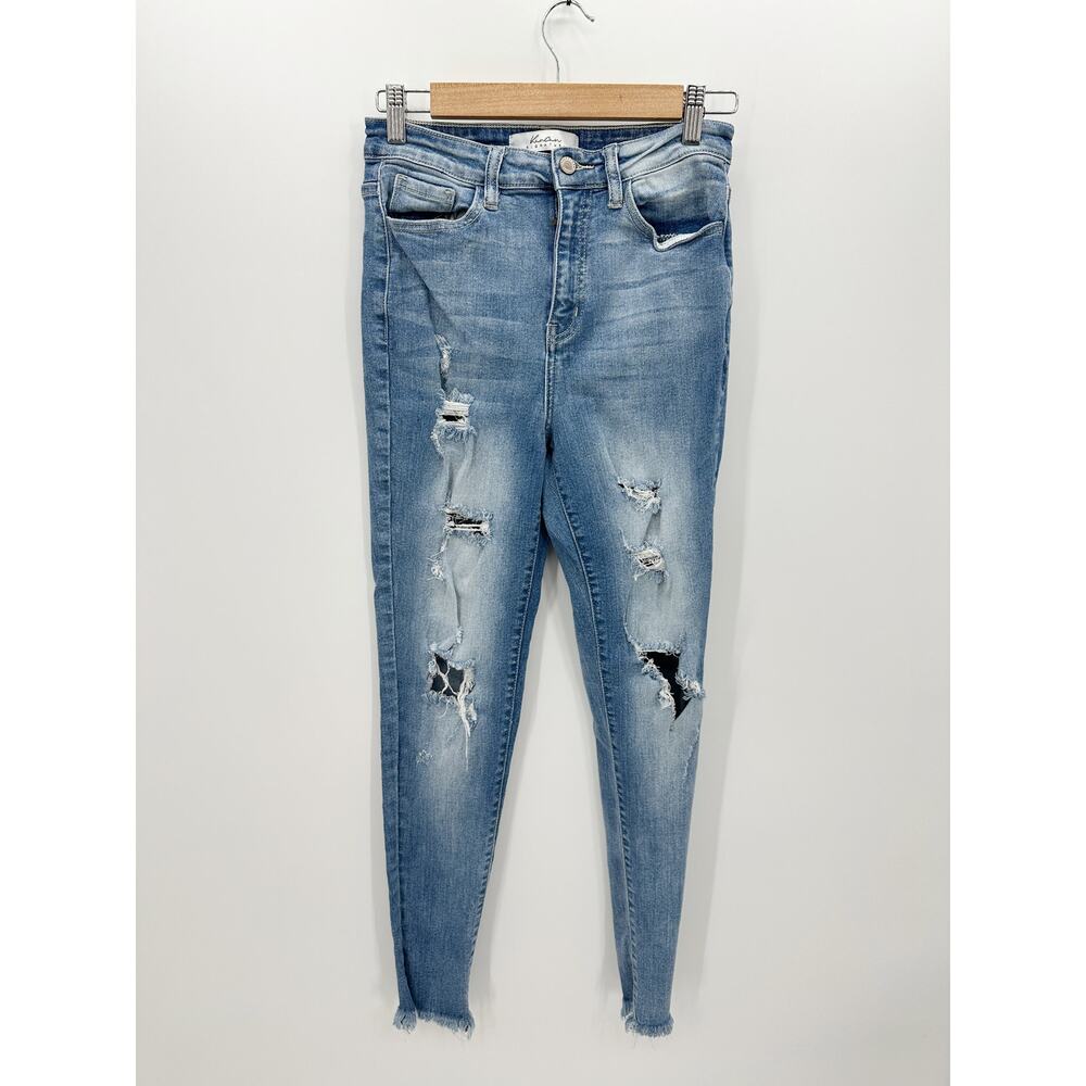 Kancan‎ Signature Kurvy Ultra High Rise Skinny Jean Light Wash Stretch Women 27